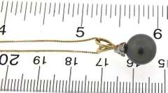 Elegant Tahitian Pearl & Diamond Accent Necklace