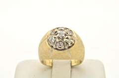 MENS 18 KT YELLOW GOLD DIAMOND RING