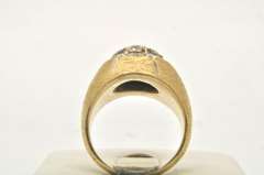 MENS 18 KT YELLOW GOLD DIAMOND RING