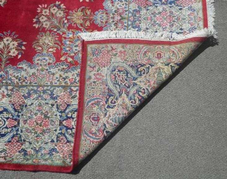 Semi Antique Square Persian Kerman 9.6x9.6