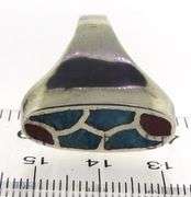 Vintage Southwestern Turquoise & Coral Ring