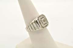 MENS WHITE GOLD DIAMOND RING