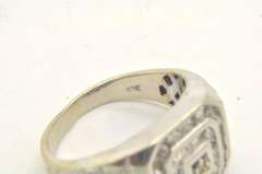 MENS WHITE GOLD DIAMOND RING