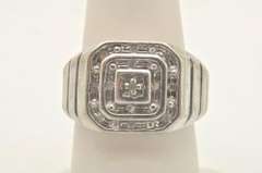 MENS WHITE GOLD DIAMOND RING