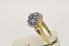 LADIES 14 KT SAPPHIRES AND DIAMOND RING