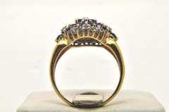 LADIES 14 KT SAPPHIRES AND DIAMOND RING