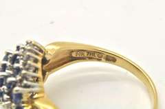 LADIES 14 KT SAPPHIRES AND DIAMOND RING