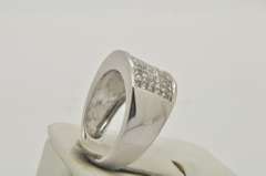 14 KT WHITE GOLD WIDE DIAMOND BAND. 1.50 carat tw.