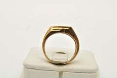 MENS 14 KT YELLOW GOLD DIAMOND RING
