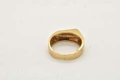 MENS 14 KT YELLOW GOLD DIAMOND RING