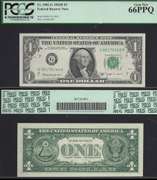 Barr Note $1 1963-B FRN PCGS 66 PPQ Gem
