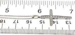 Simple & Classic 14kt WG Diamond Cross Necklace