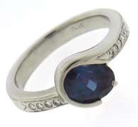 Fabulous Synthetic Alexandrite & Diamond Partial Bezel