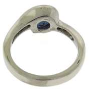 Fabulous Synthetic Alexandrite & Diamond Partial Bezel