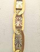 LADIES 14 KT TRI COLOR ANCHOR BRACELET