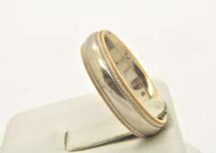 MENS 14 KT WHITE GOLD WEDDING BAND