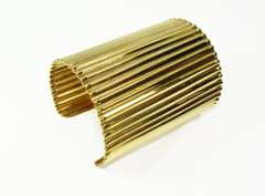 Luminous Eye-catching Brass tone Handmade Cuff Bracelet