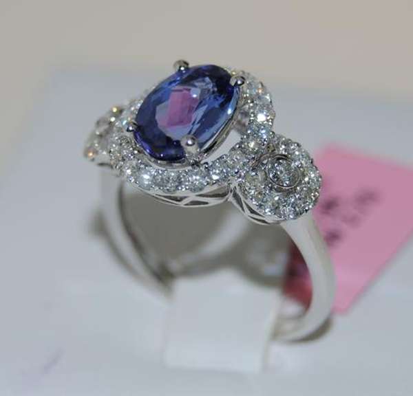 Dazzling Tanzanite and Diamond Cocktail Ring