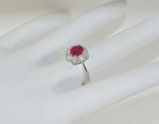 Ravishing Ruby and Diamond 18kt Ring