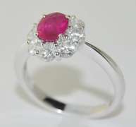 Ravishing Ruby and Diamond 18kt Ring