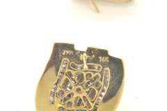 LADIES 14 KT YELLOW GOLD DIAMOND EARRINGS