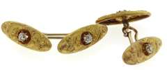 Vintage 18kt Cufflinks with Diamond