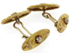 Vintage 18kt Cufflinks with Diamond