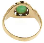 Amazing Carved Green Jade Ring