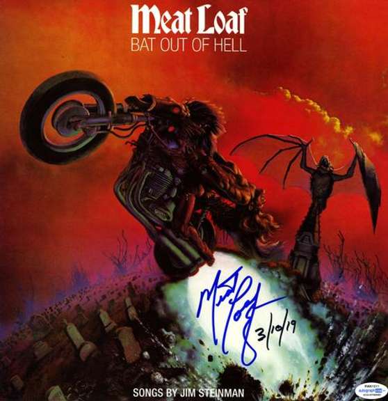 Meat Loaf Signed Album Cover