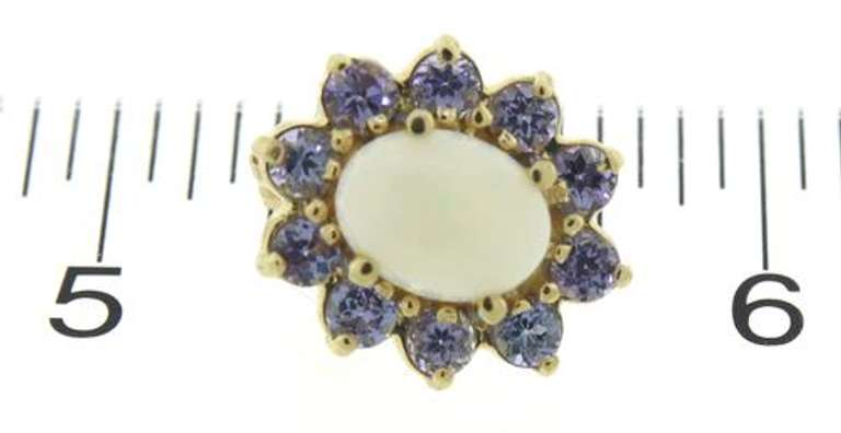 Favorite Yellow Gold Opal and Tanzanite Earrings
