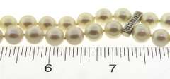 Fabulous Double Strand Diamond Station Pearl Necklace