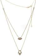 Beautiful Hamsa & Evil Eye Double Necklace