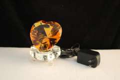 Amber Heart & Rechargable Light Base