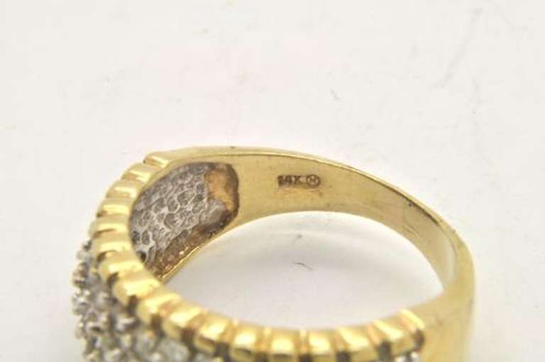 LADIES 14 KT YELLOW GOLD DIAMOND RING/BAND