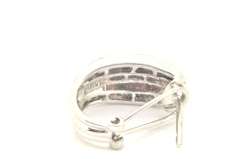 LADIES 14 KT WHITE GOLD DIAMOND EARRINGS