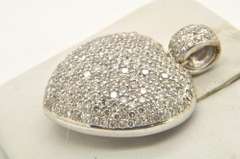 14 KT WHITE GOLD DIAMOND HEART PENDANT