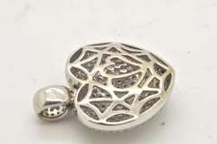 14 KT WHITE GOLD DIAMOND HEART PENDANT