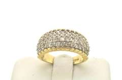 LADIES 14 KT YELLOW GOLD DIAMOND RING/BAND