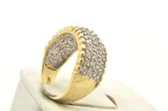 LADIES 14 KT YELLOW GOLD DIAMOND RING/BAND