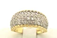 LADIES 14 KT YELLOW GOLD DIAMOND RING/BAND