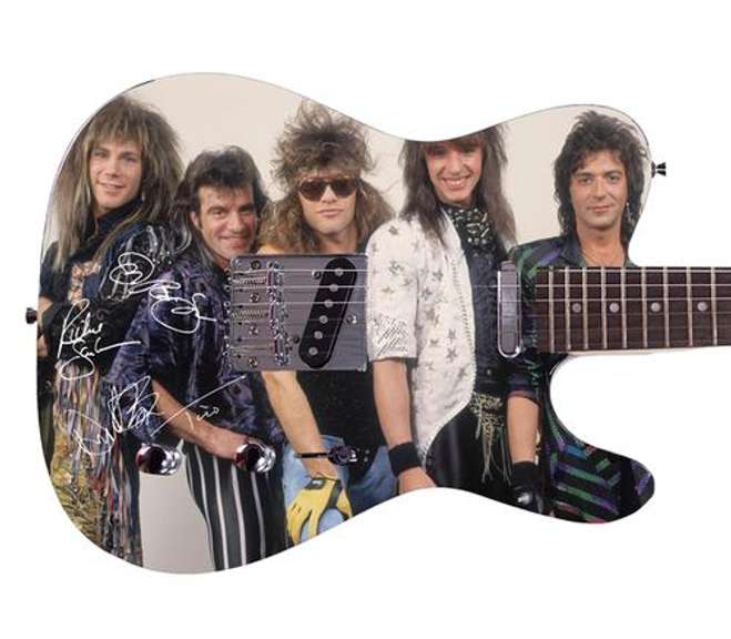 Bon Jovi Facsimile Signed Guitar