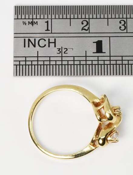 Artsy Diamond Ring in 10K