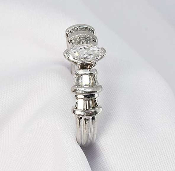 Elegant .3 Carat Marquise Diamond Ring in Platinum