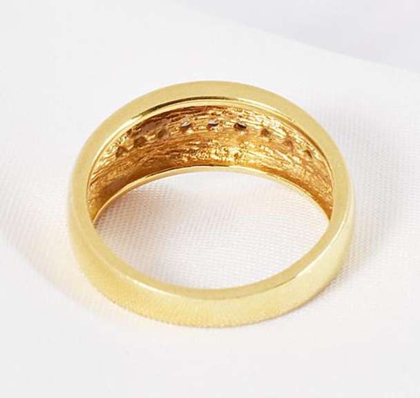 Stylish Channel Set Diamond Ring in 14K