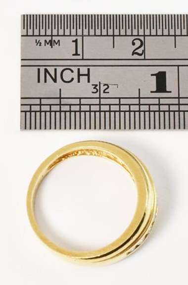 Stylish Channel Set Diamond Ring in 14K