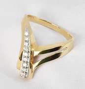 Dramatic 9 Diamond Ring in 14K