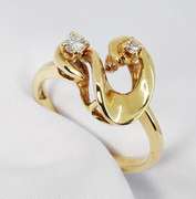 Artsy Diamond Ring in 10K