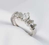 Elegant .3 Carat Marquise Diamond Ring in Platinum