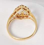 Lovely Ruby and Diamond Heart Ring in 14K
