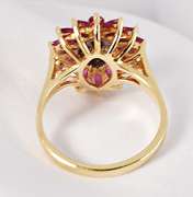 Glamorous Marquise Ruby and Diamond Ring in 14K